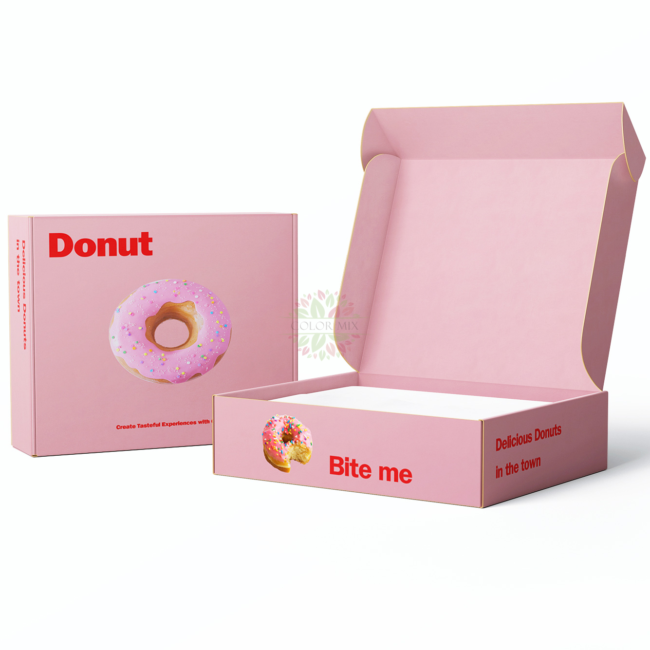 Boîte en papier rose pour boîte-cadeau d'emballage alimentaire