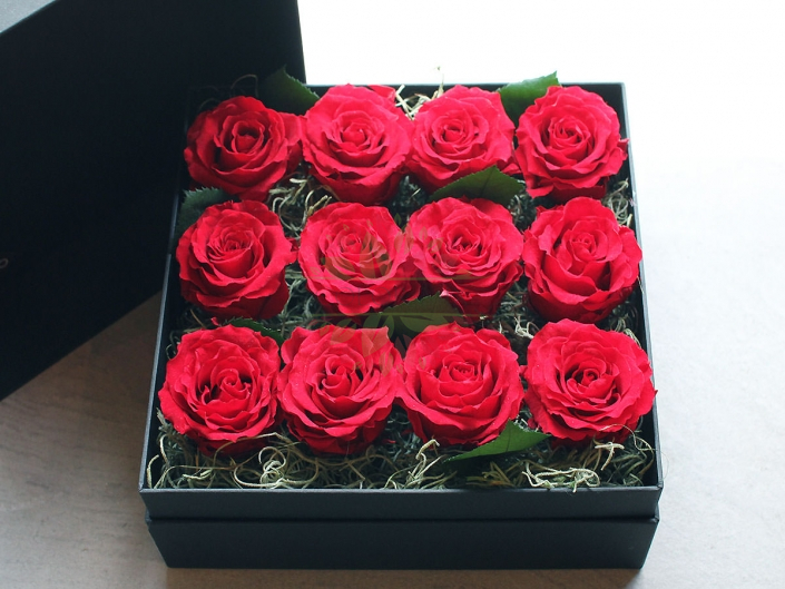 Taille personnalisée de luxe de boîte d'emballage de fleur de rose de cadeau