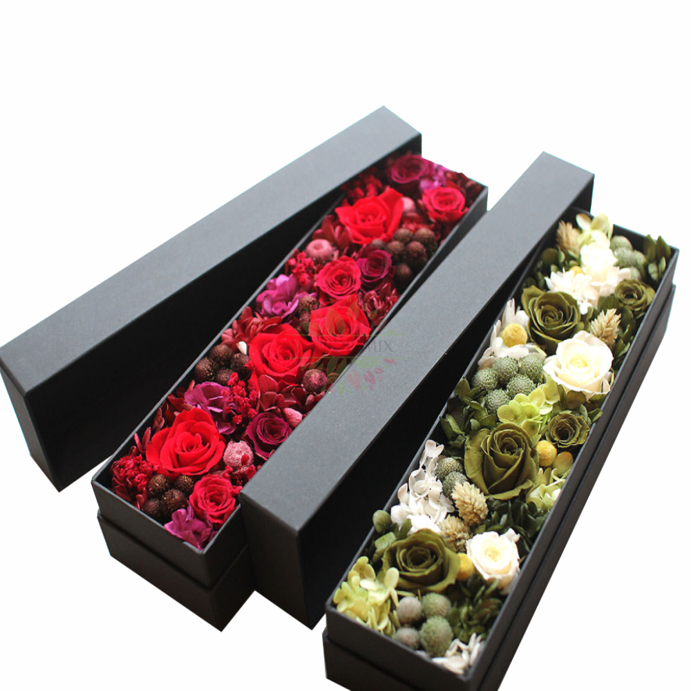 Taille personnalisée de luxe de boîte d'emballage de fleur de rose de cadeau